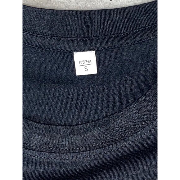 Just Waiting For Halloween Black Graphic T-Shirt S Skeleton Pool Party Design Co - Picture 5 of 5